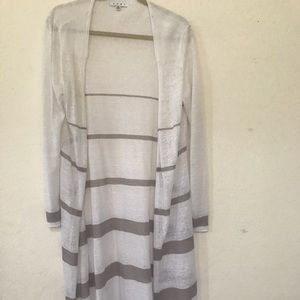 Cabi Linen Blend Linen Duster Summer Sweater